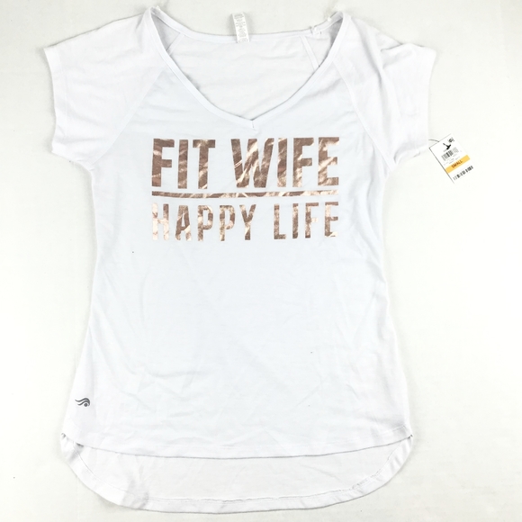 Ideology White Workout T-Shirt - Picture 2 of 4